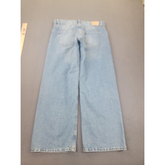 Motel Jeans Womens 28x30 Light Wash High Rise Wide Straight Leg Blue Denim - Picture 13 of 14